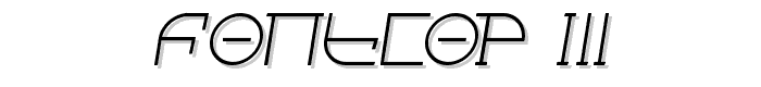 Fontcop III font